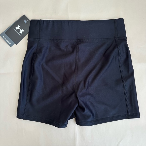 Under Armor 4” Black Compression Shorts Women S Volleyball Spandex Team Shorty - Picture 3 of 7